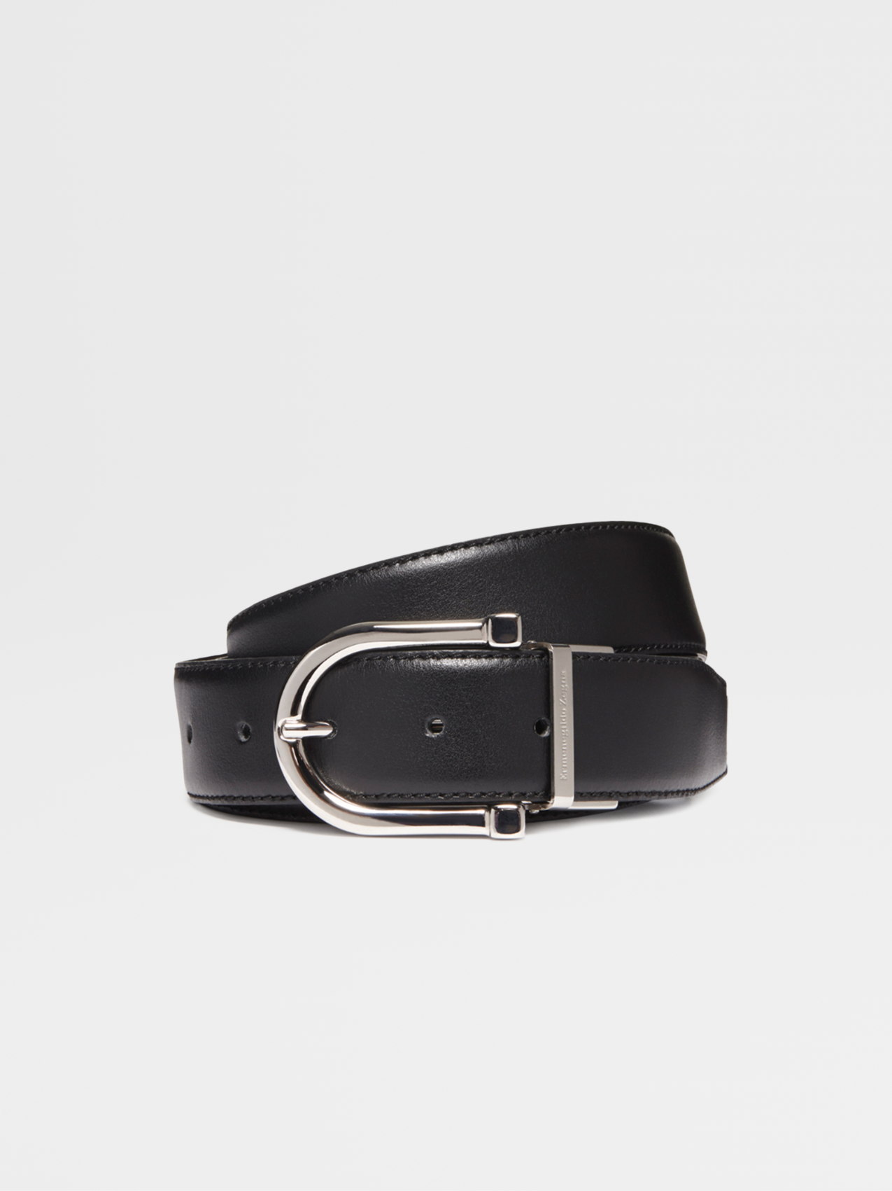 Black Smooth Leather and Brown Smooth Leather Reversible Belt